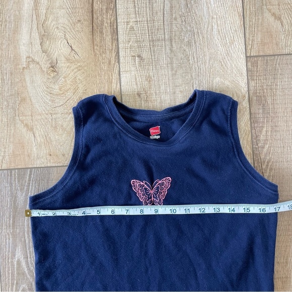 Butterfly tank top pink embroidered - Picture 2 of 3
